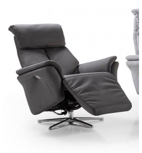 INCE - Fauteuil relaxation piètement métallique chromé ou...