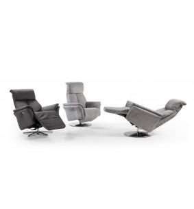 INCE - Fauteuil relaxation piètement métallique chromé ou... 2
