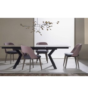LYNE - Chaise pieds métal