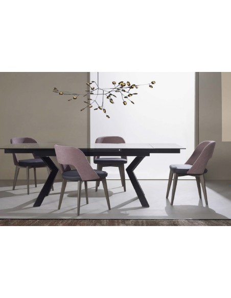 LYNE - Chaise pieds métal
