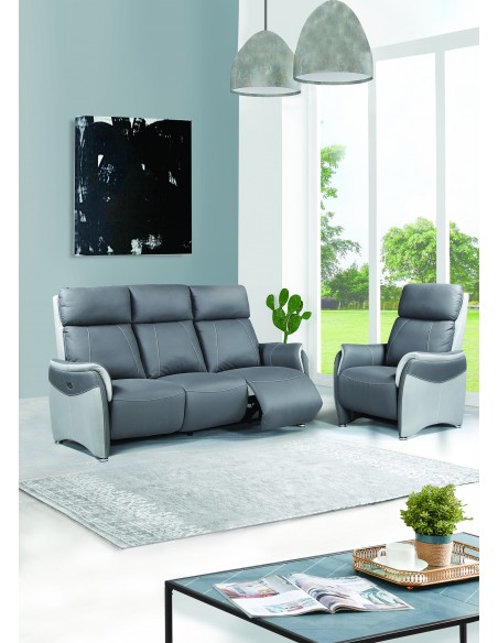 COMPARSE - Canapé relaxation 3 places 2 relax