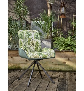 OLYMPE - Chaise pivotante avec rappel Feuilles 2
