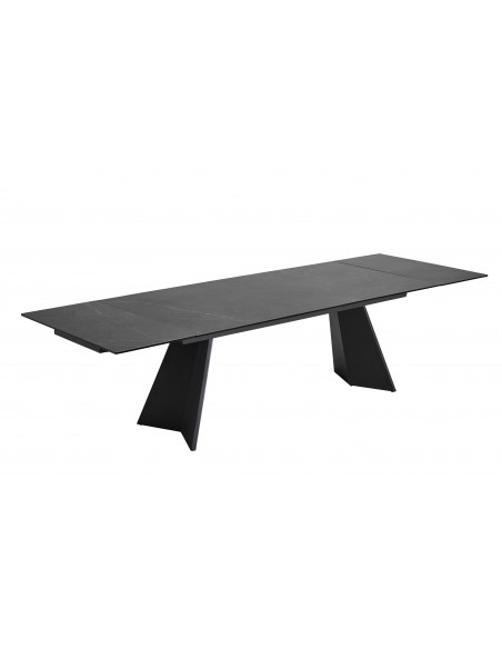 OLYMPE - Table céramique 2 allonges