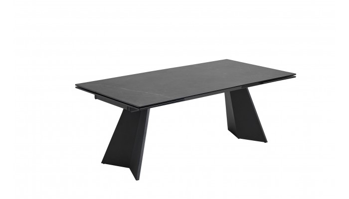 OLYMPE - Table céramique 2 allonges