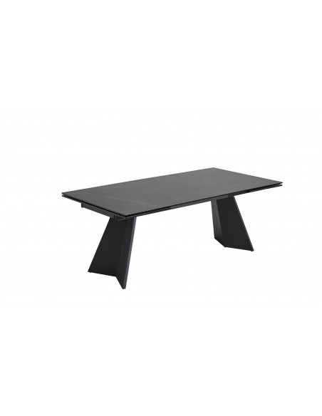 OLYMPE - Table céramique 2 allonges