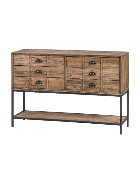 ALMA - Console 6 tiroirs, 1 étagère