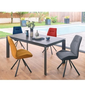 RIS - Table rectangulaire IRIS 4 pieds 1 allonge de 60 cm
