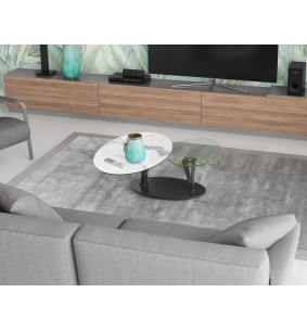 VALIA - Table basse 2 plateaux pivotant, 2