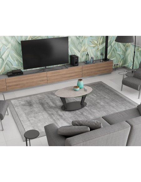VALIA - Table basse 2 plateaux pivotant,