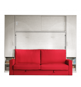 HORIZON - Armoire lit escamotable horizontale avec canapé...
