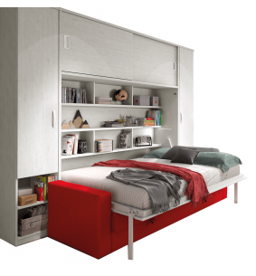 HORIZON - Armoire lit escamotable horizontale avec canapé... 2