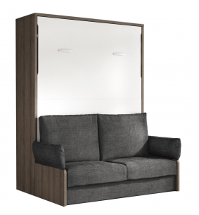 CONCEPT - Armoire lit escamotable verticale avec canapé