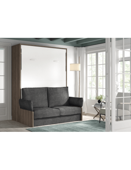 CONCEPT - Armoire lit escamotable verticale avec canapé
