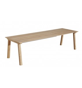 BROOK - Table 4 pieds 1 allonge de 100 cm en chêne massif 2