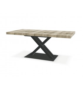 Table pied central avec 1 allonge papillon centre Urban 2