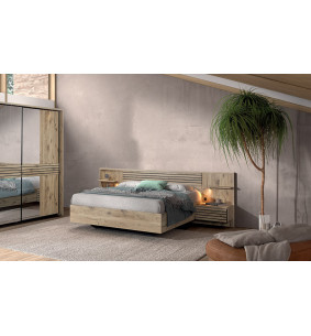 Anya - Lit 140 cm avec paroi et chevets 