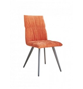 CONCEPT - Chaise en tissu et pieds en métal gris 2