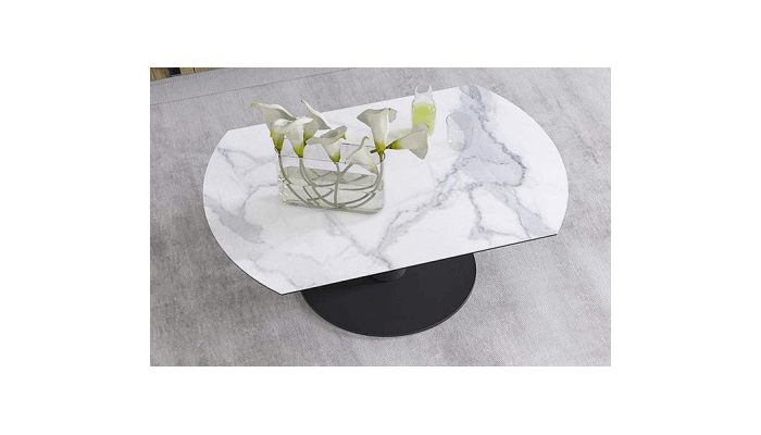UNA - Table basse extensible plateau céramique...