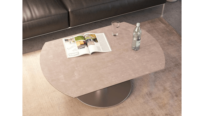 UNA - Table basse extensible plateau céramique...