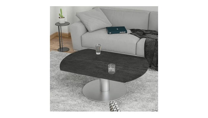 UNA - Table basse extensible plateau céramique...