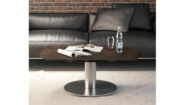 UNA - Table basse extensible plateau céramique...