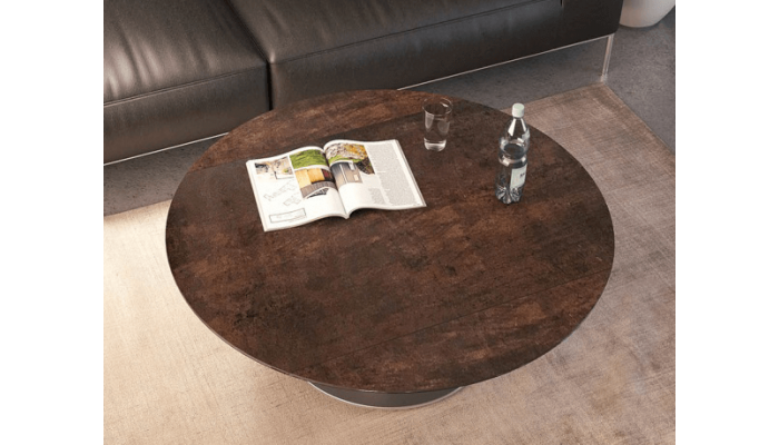 UNA - Table basse extensible plateau céramique...