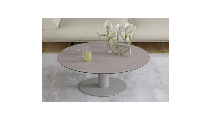 UNA - Table basse extensible plateau céramique...