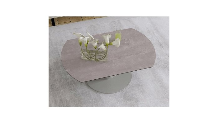 UNA - Table basse extensible plateau céramique...