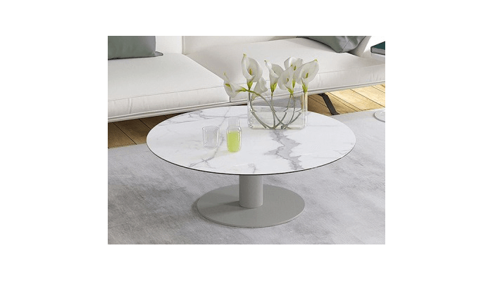UNA - Table basse extensible plateau céramique...