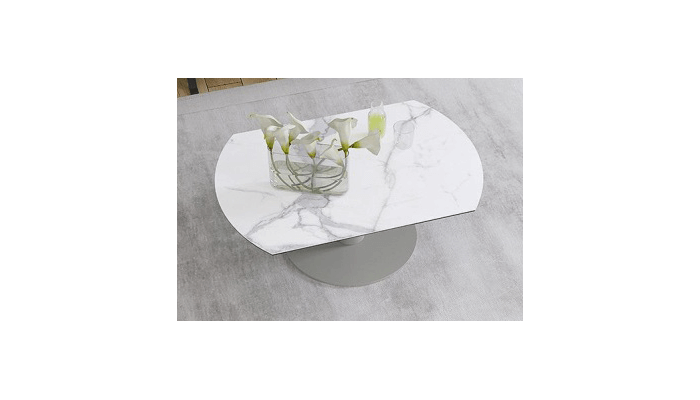 UNA - Table basse extensible plateau céramique...
