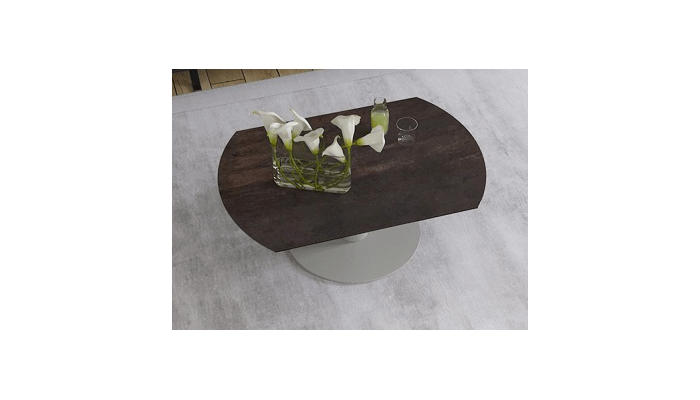 UNA - Table basse extensible plateau céramique...