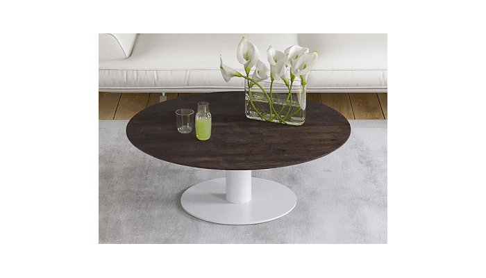 UNA - Table basse extensible plateau céramique...