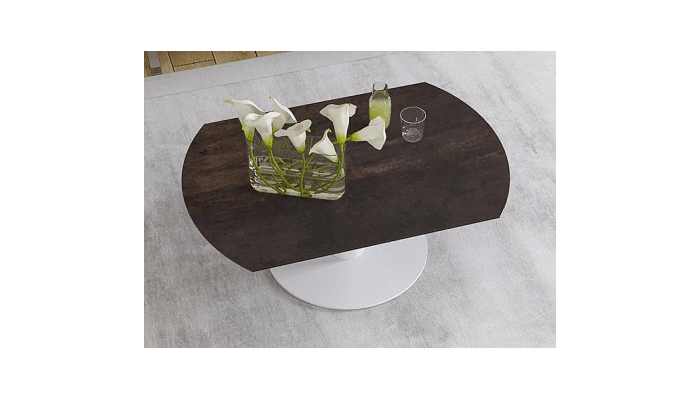 UNA - Table basse extensible plateau céramique...