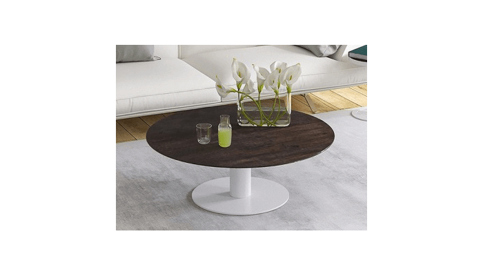 UNA - Table basse extensible plateau céramique...