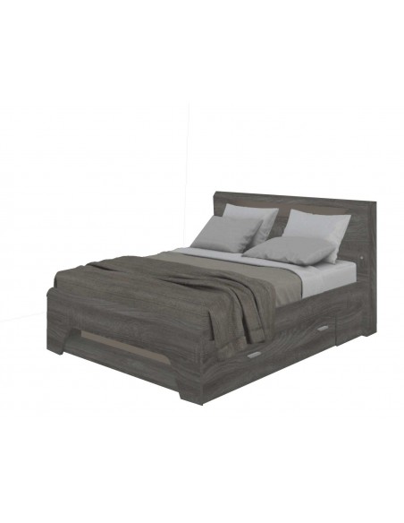 MULTY - Cadre de lit avec tiroirs pour rangement 140 x 190 cm