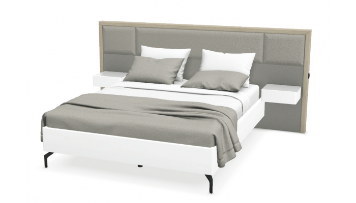PERLA - Cadre de lit 160 x 200 cm sur pieds...