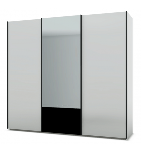 PERLA - Armoire 3 portes 1 porte miroir