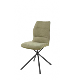 WISH - Chaise en tissu et simili cuir avec pieds en métal... 2