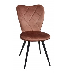 RAFFINE - Chaise tissu pied métal