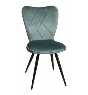 RAFFINE - Chaise tissu pied métal 2