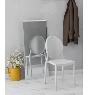 EON - Chaise en polypropylène empilable en 7 coloris