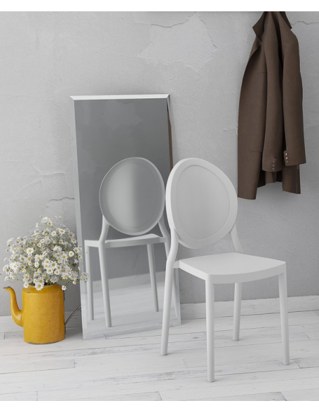 EON - Chaise en polypropylène empilable en 7 coloris