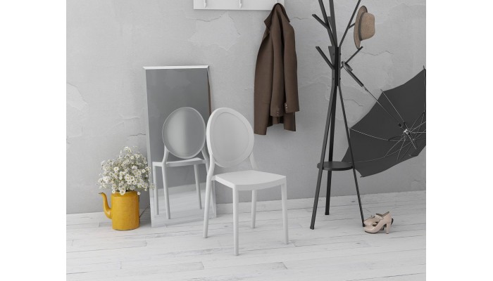 EON - Chaise en polypropylène empilable en 7...