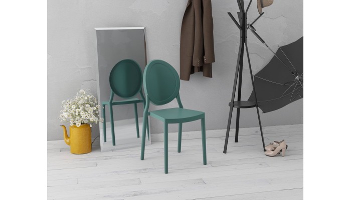 EON - Chaise en polypropylène empilable en 7...