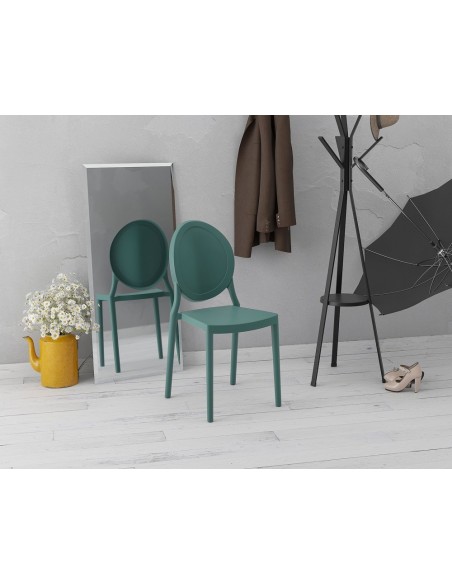 EON - Chaise en polypropylène empilable en 7 coloris