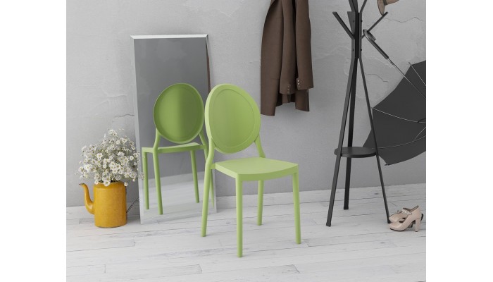 EON - Chaise en polypropylène empilable en 7...