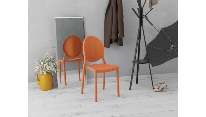 EON - Chaise en polypropylène empilable en 7...