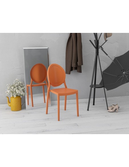 EON - Chaise en polypropylène empilable en 7 coloris