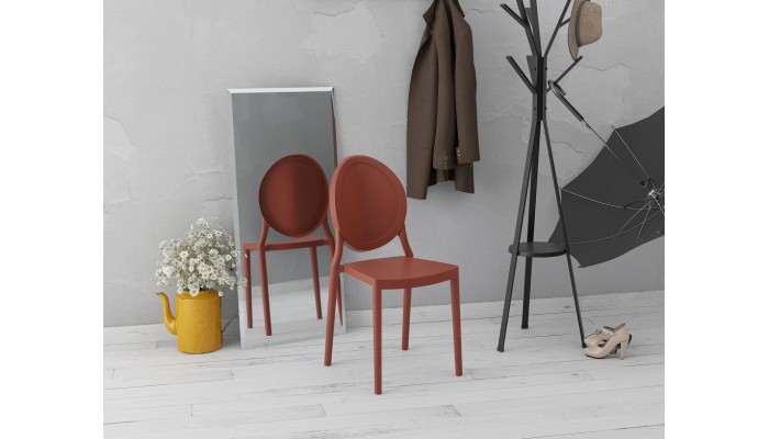 EON - Chaise en polypropylène empilable en 7...