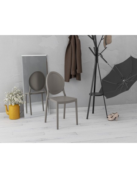 EON - Chaise en polypropylène empilable en 7 coloris